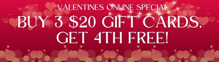 buy 3 $20 gift cards get 4th free!